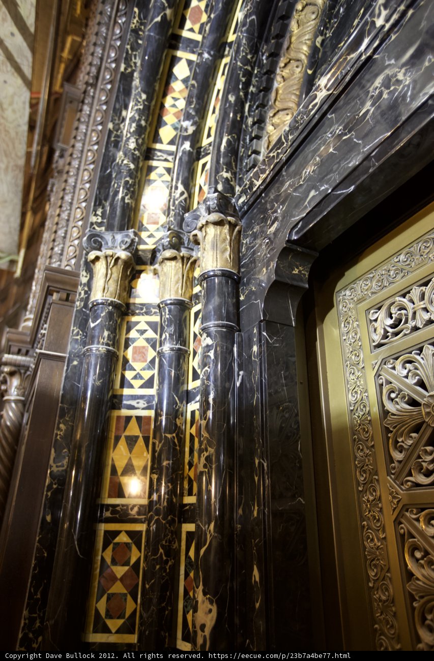 Majestic Pillars of the Cathedral of the Holy Cross in Paris