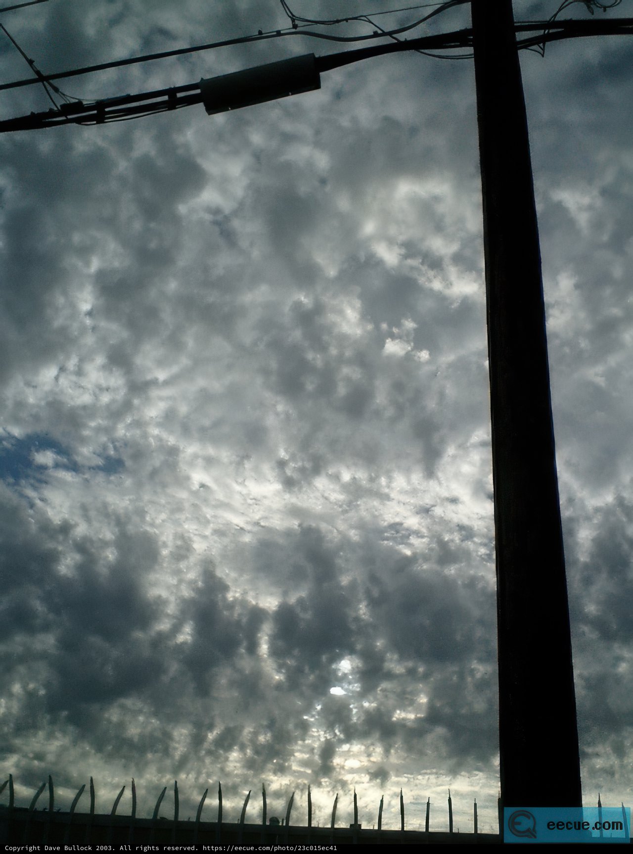 Cloudy Sky and Power Lines