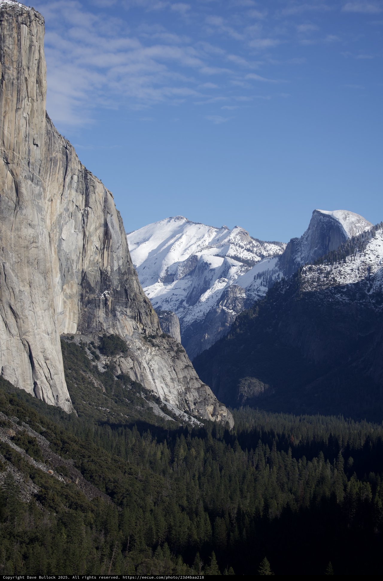 Yosemite Valley's Granite Giants in Winter Majesty