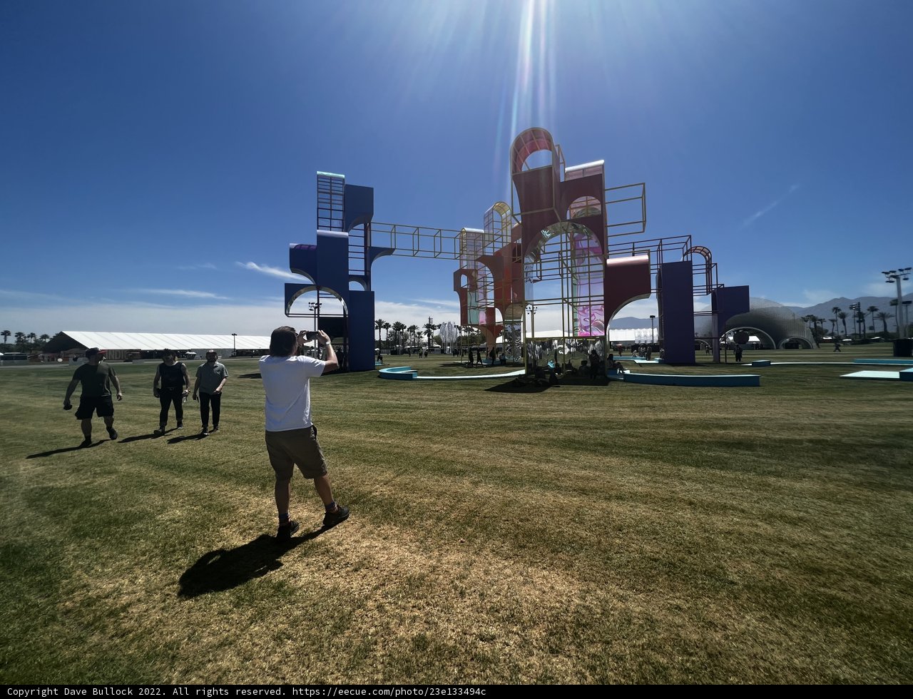 Gathering near the Empire Polo Club