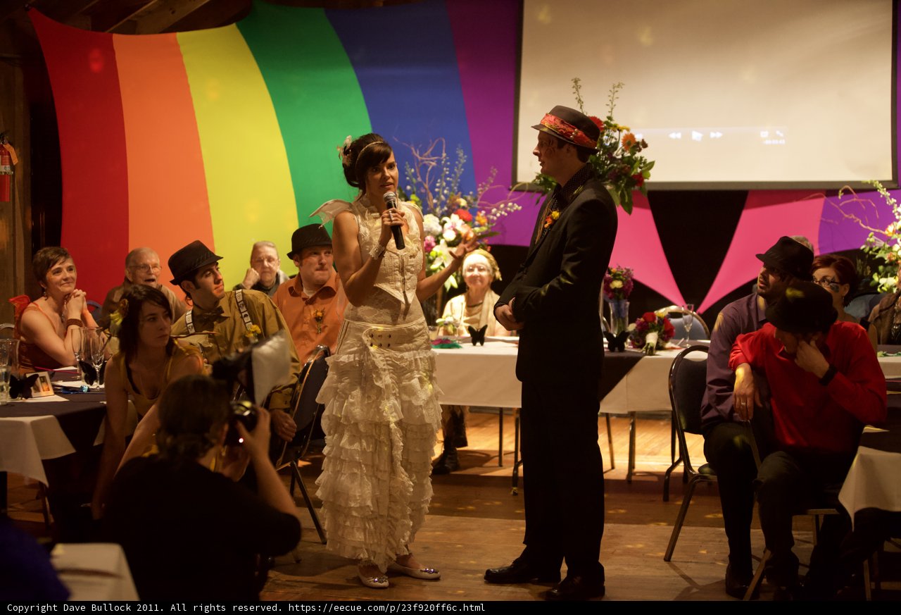 The Lovely Couple and their Gorgeous Flower Arrangement