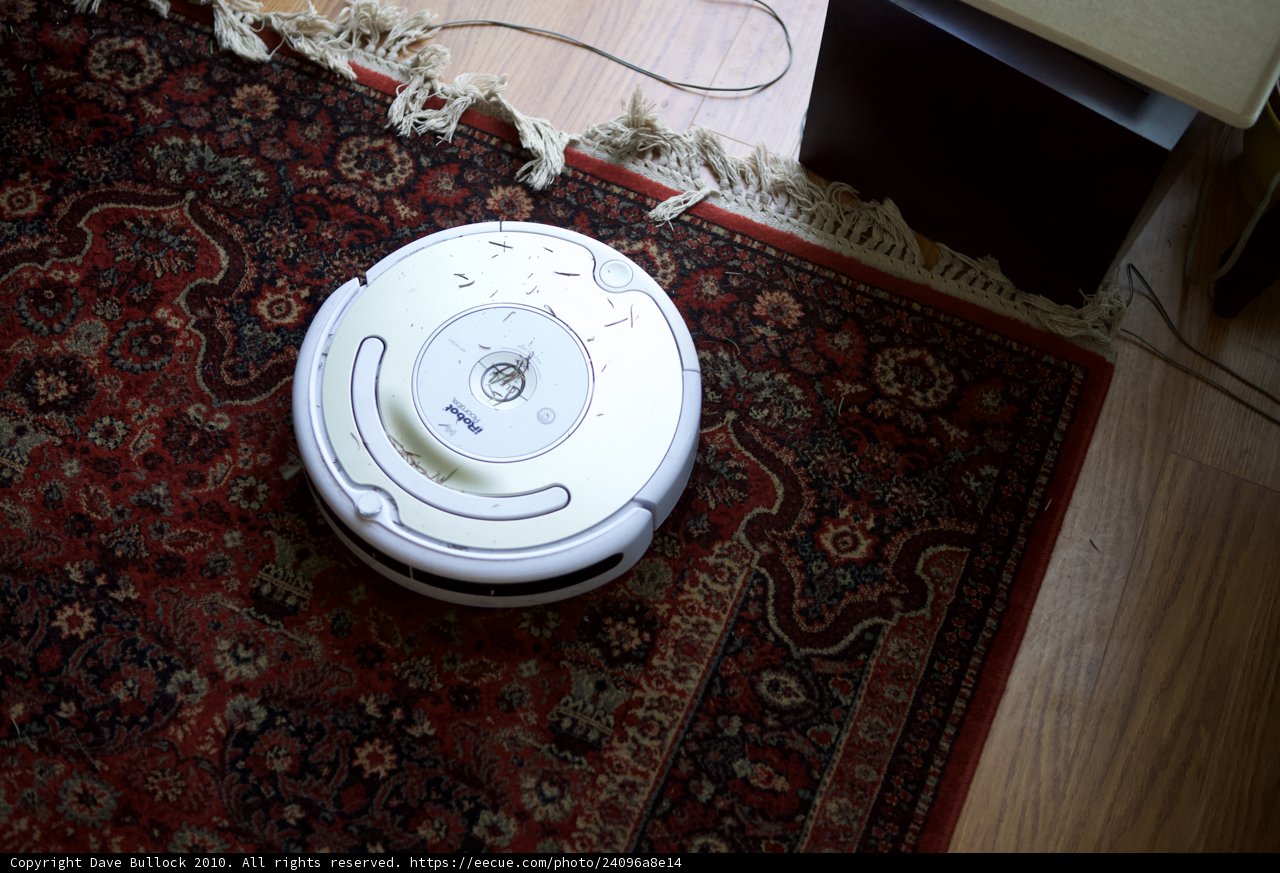 Robot Helper Cleaning the Floor