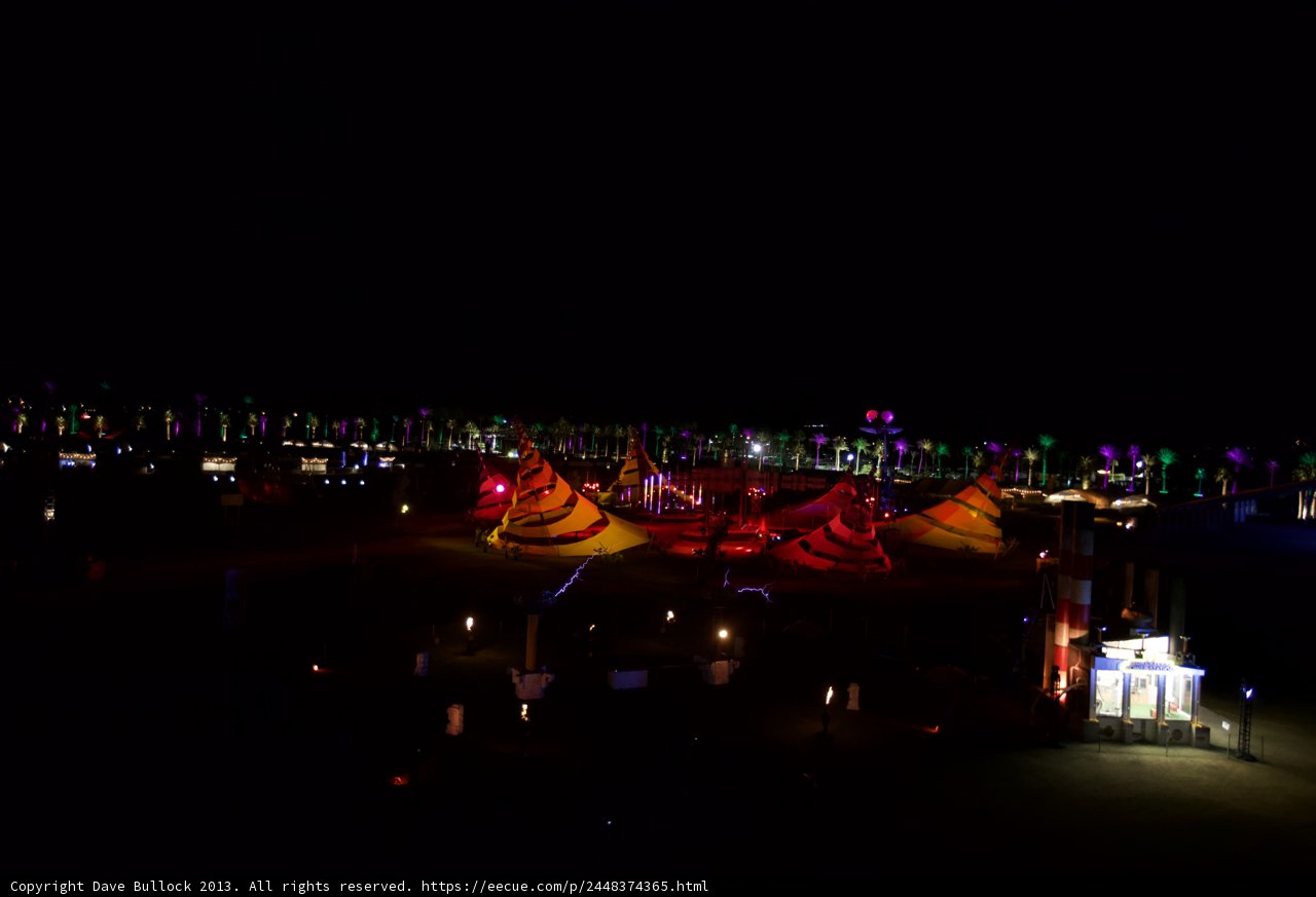 Beach Illuminated at Night