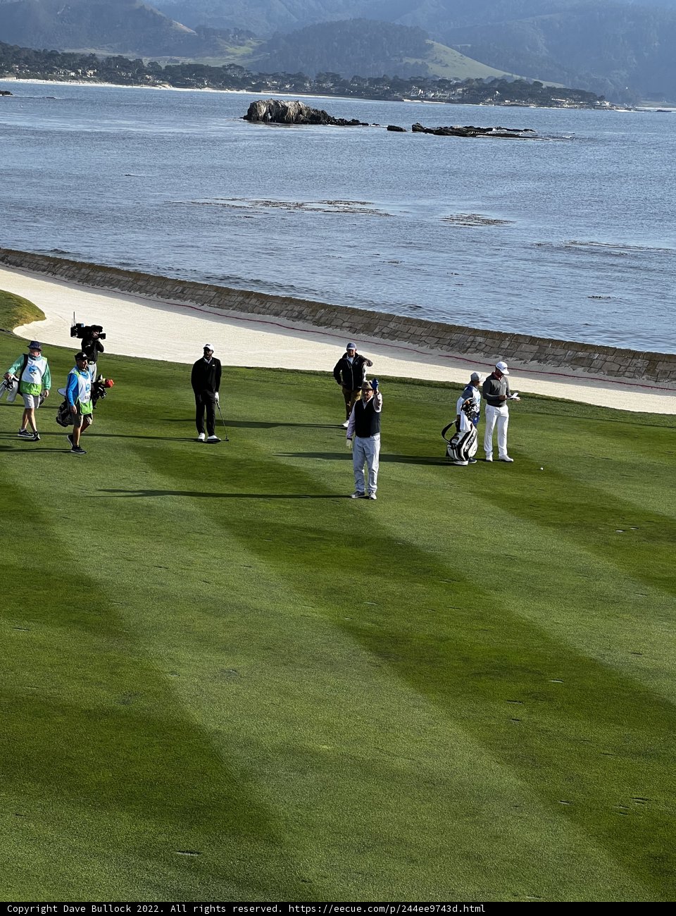 Teeing off with a seaside backdrop