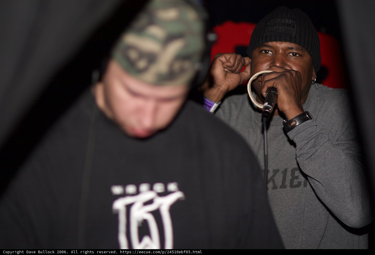 Steve J performs with his microphone