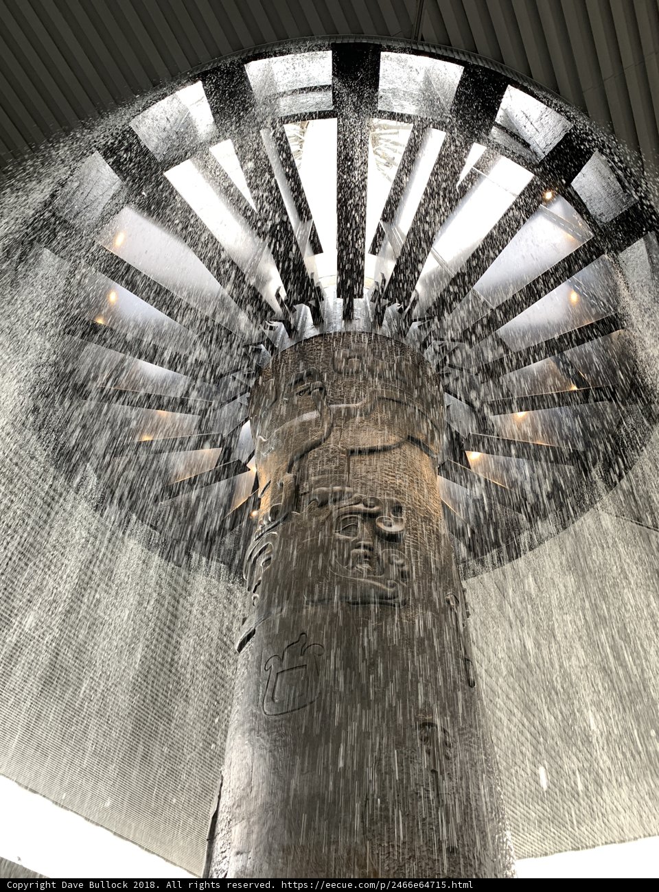 Majestic Water Fountain in an Architectural Marvel