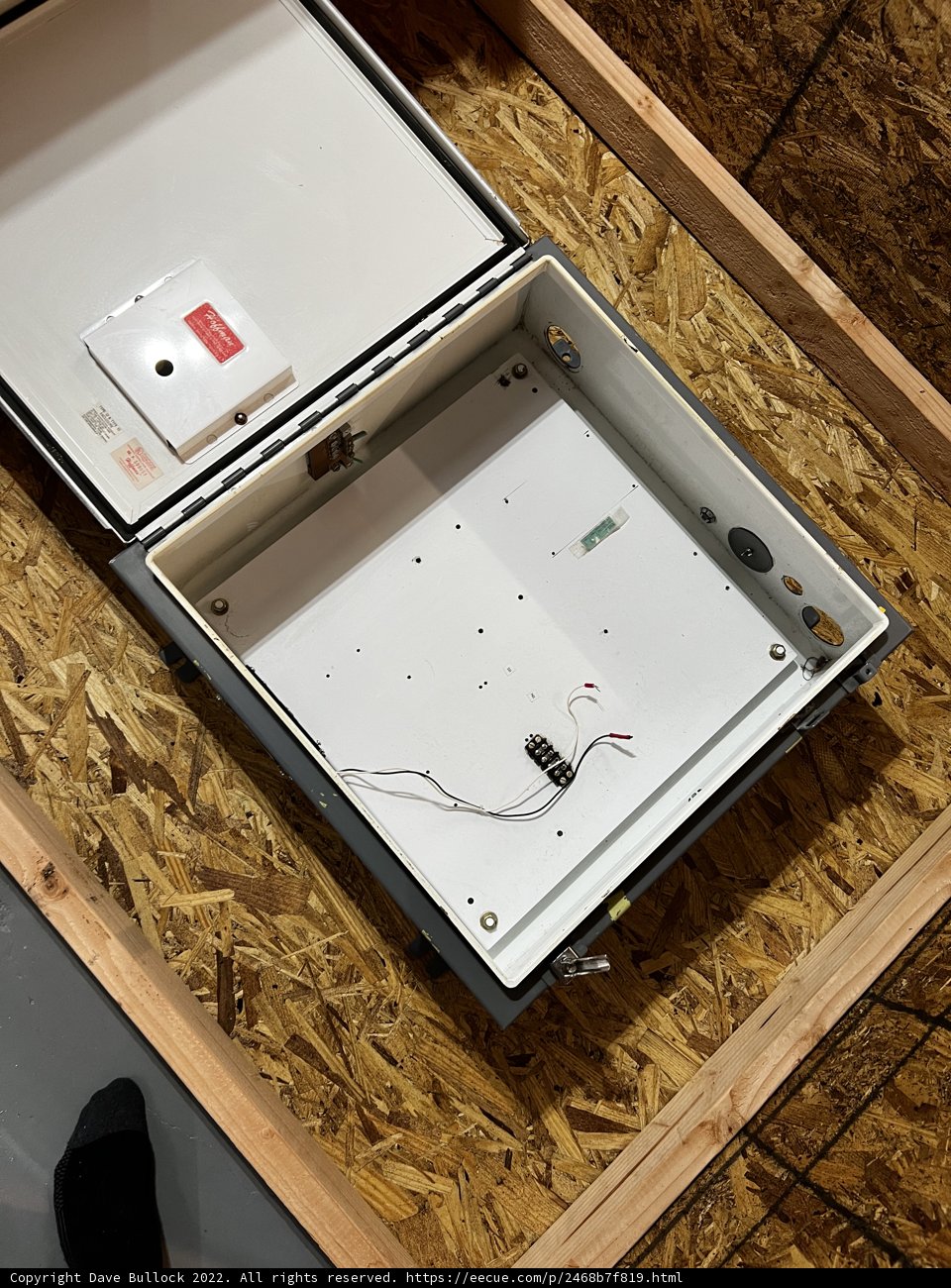 Electrical Box on Wood Floor