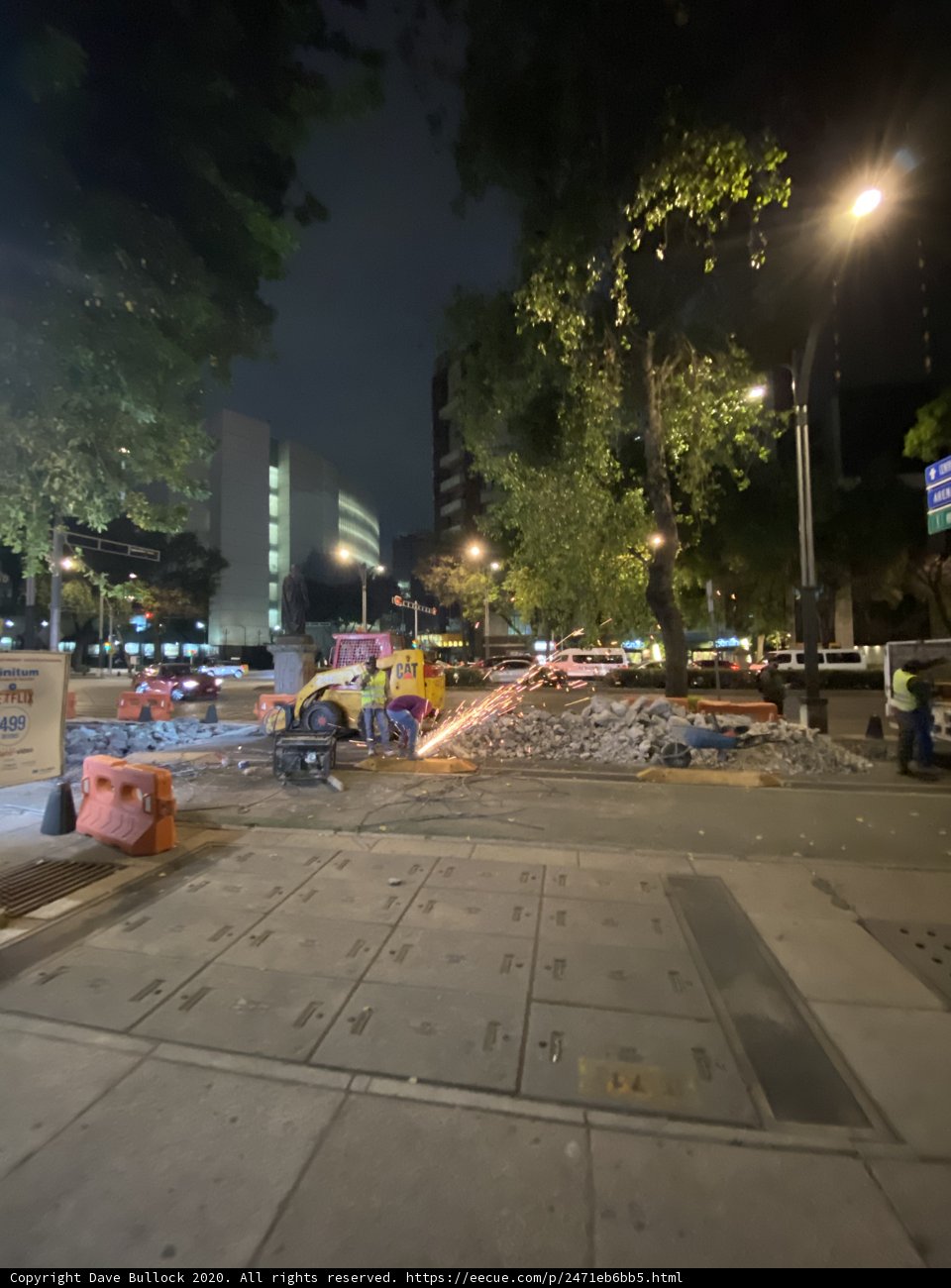 Urban Construction at Night