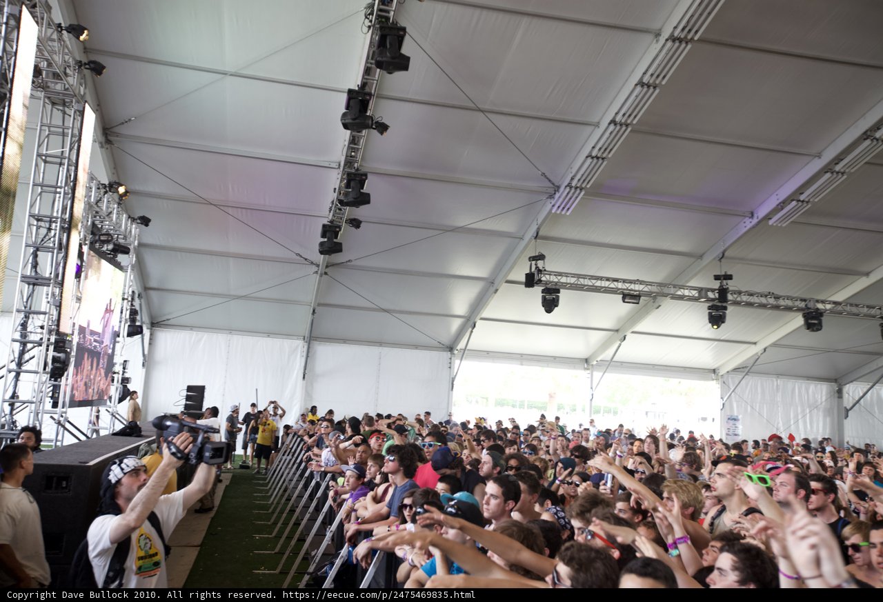 High Energy Crowd at Coachella Music Festival
