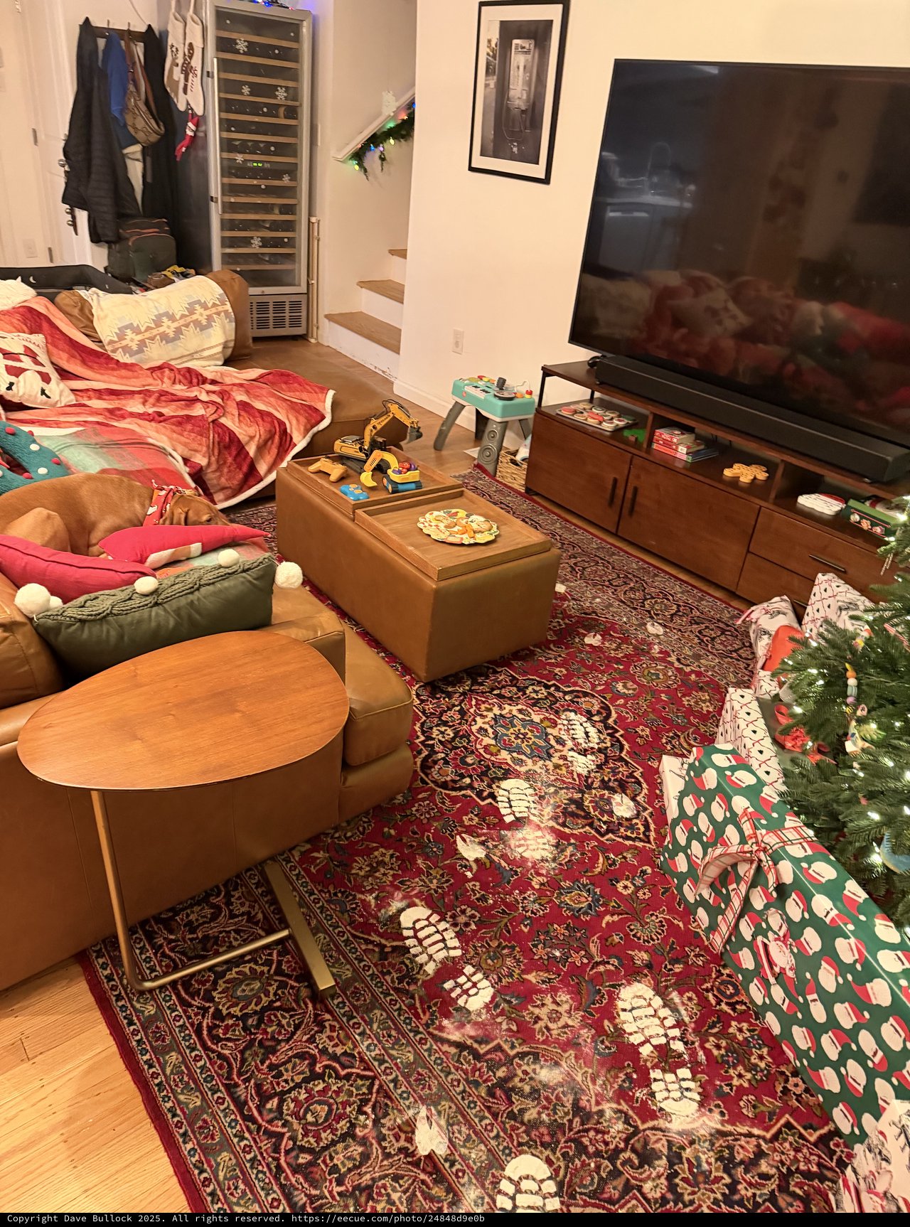 Cozy Christmas Morning Living Room Scene