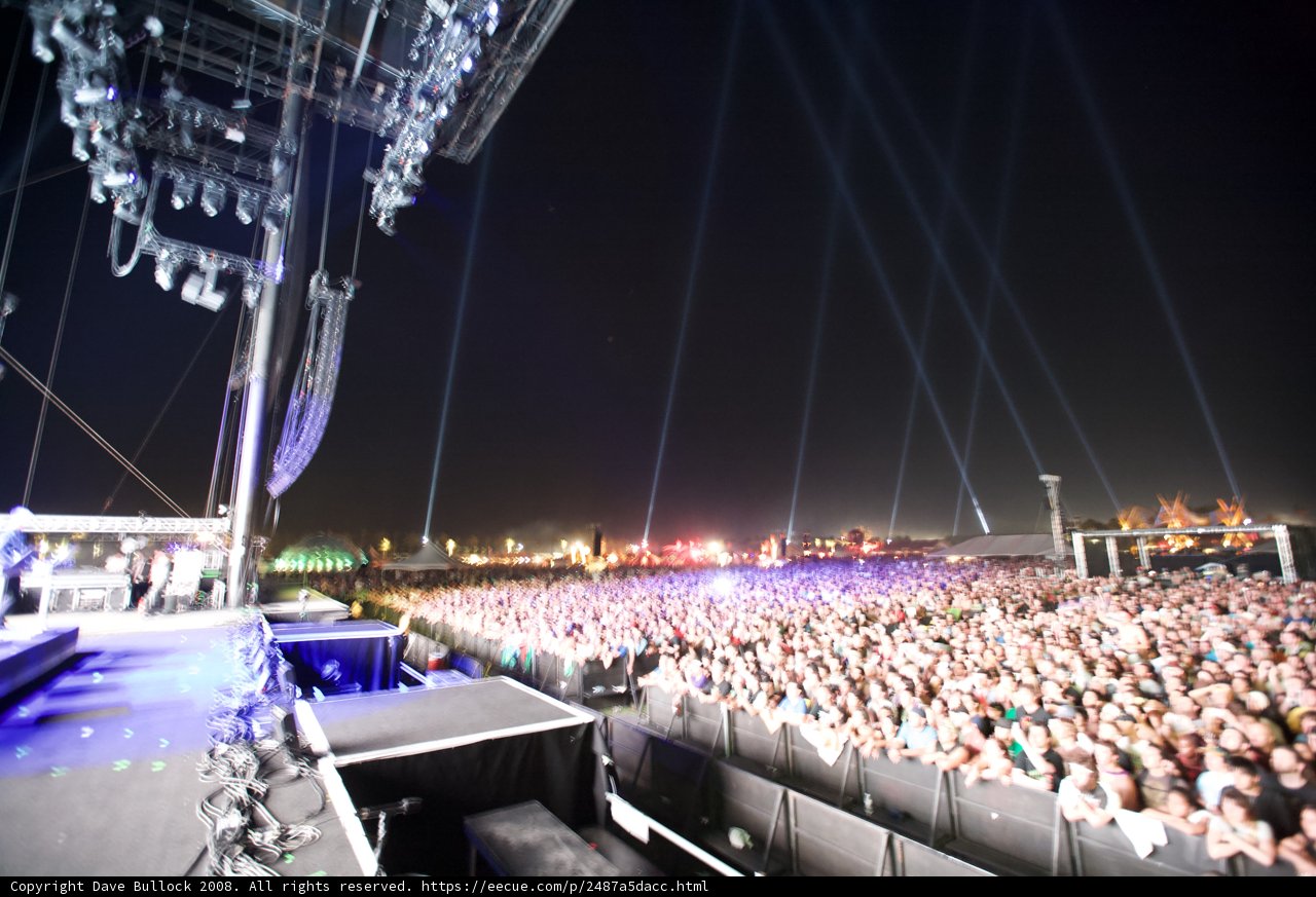 Spotlights in the Night Sky