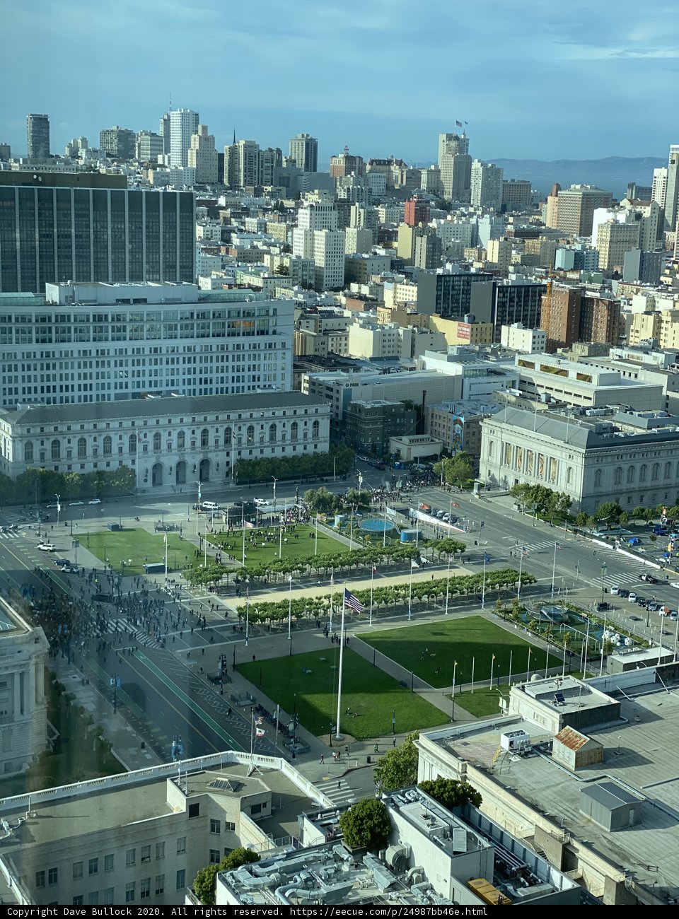 A Bird's Eye View of San Francisco City Hall