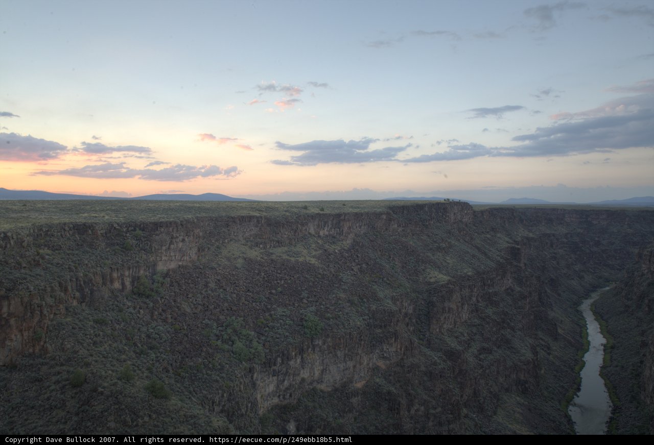 Sunset Over a Canyon River