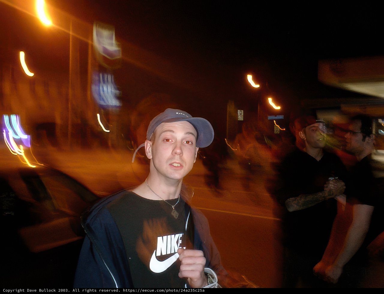 Nighttime Urban Portrait with Hat