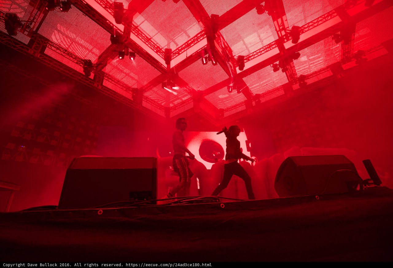 Rocking Out under the Red Glow