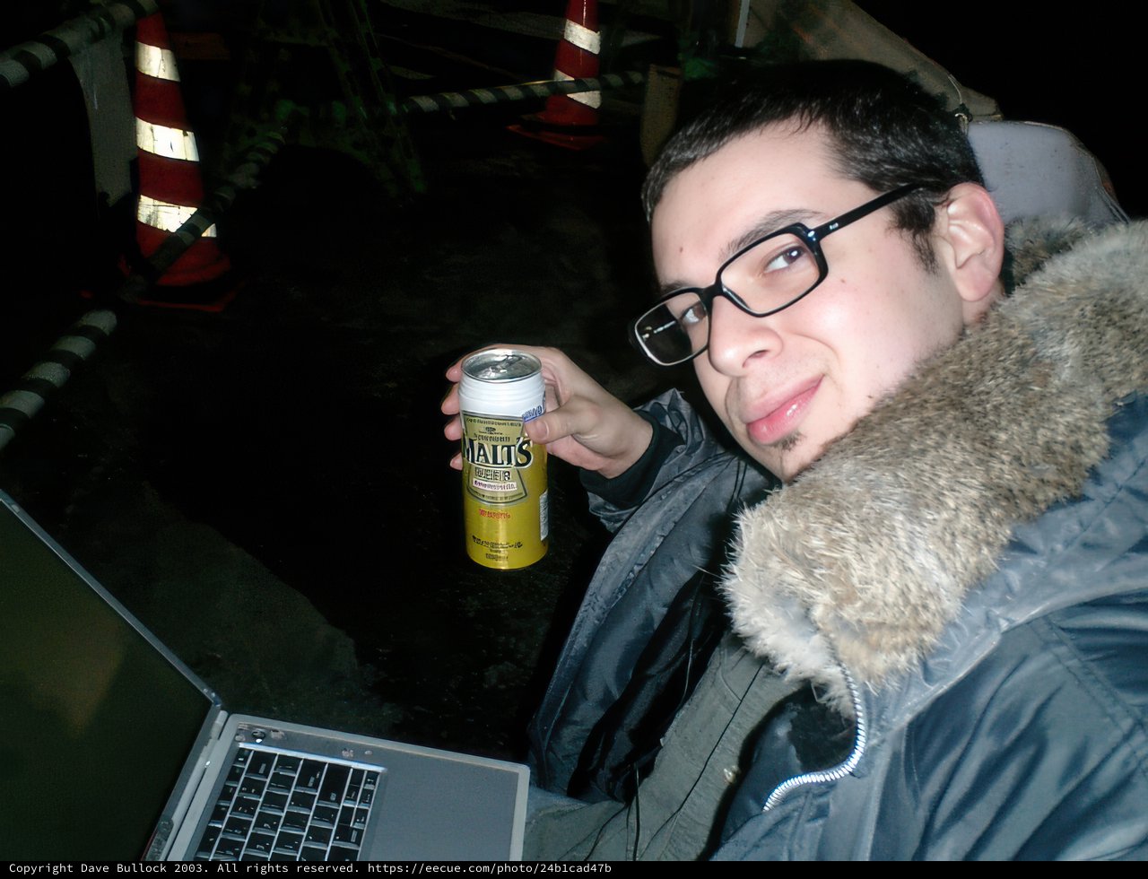 A Man and His Beer at Tokyo Metropolitan Government Office