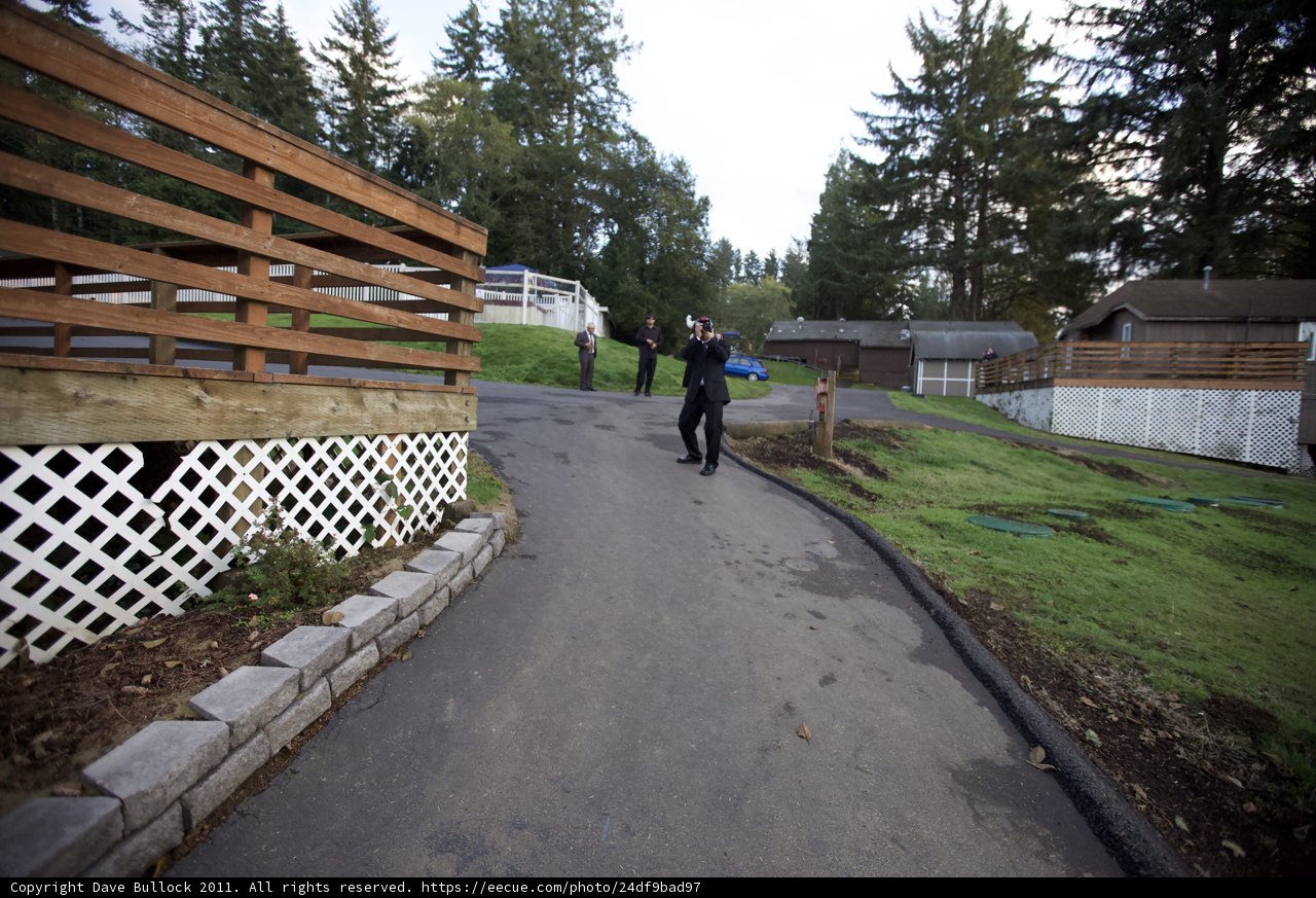 Skateboarding down the Wickstrom Wedding Walkway