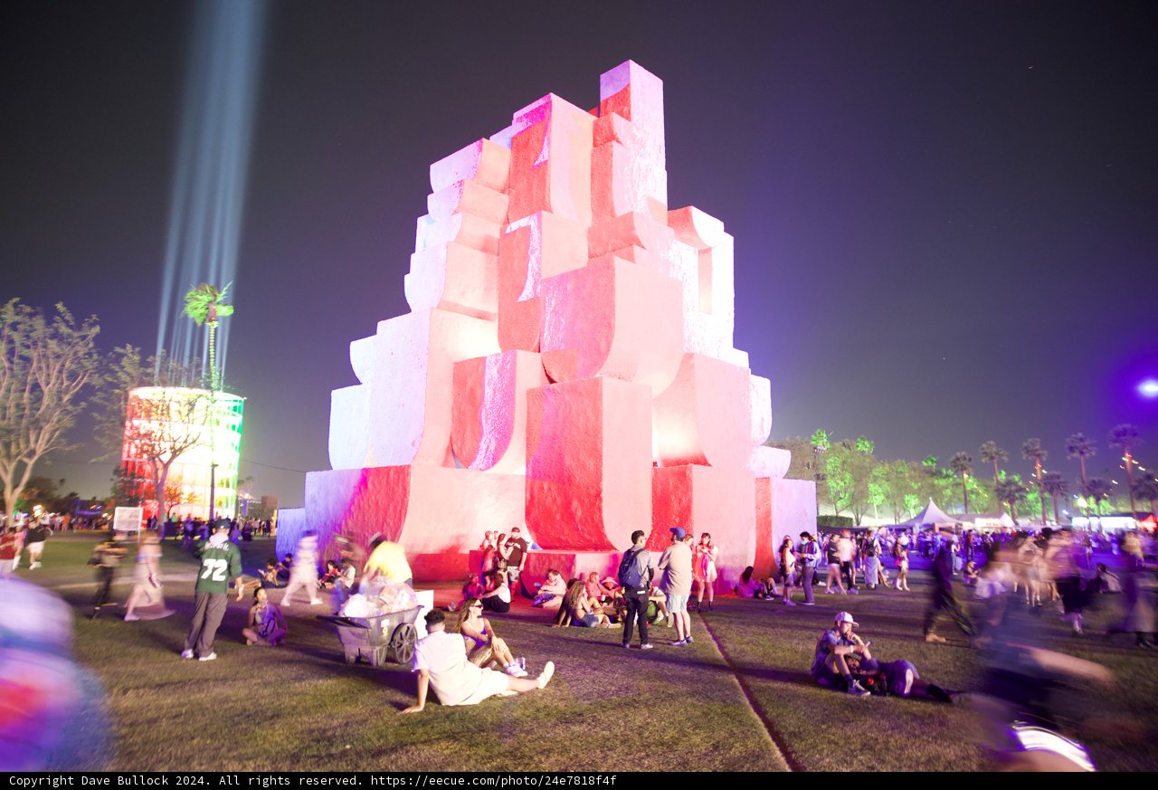 Nighttime Revelry at Coachella 2024: An Urban Canvas of Light and Life
