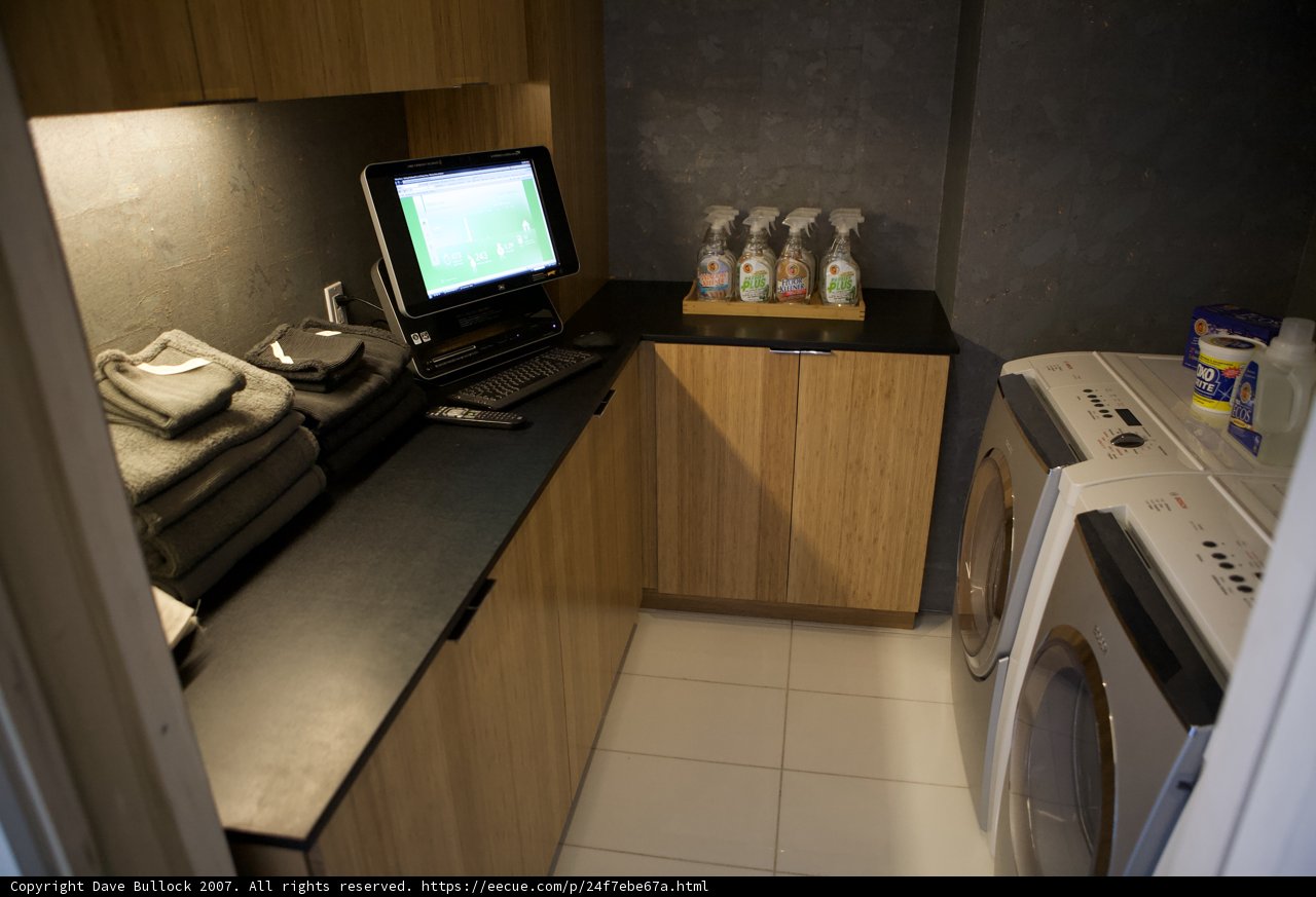 Compact Home Office and Laundry Room