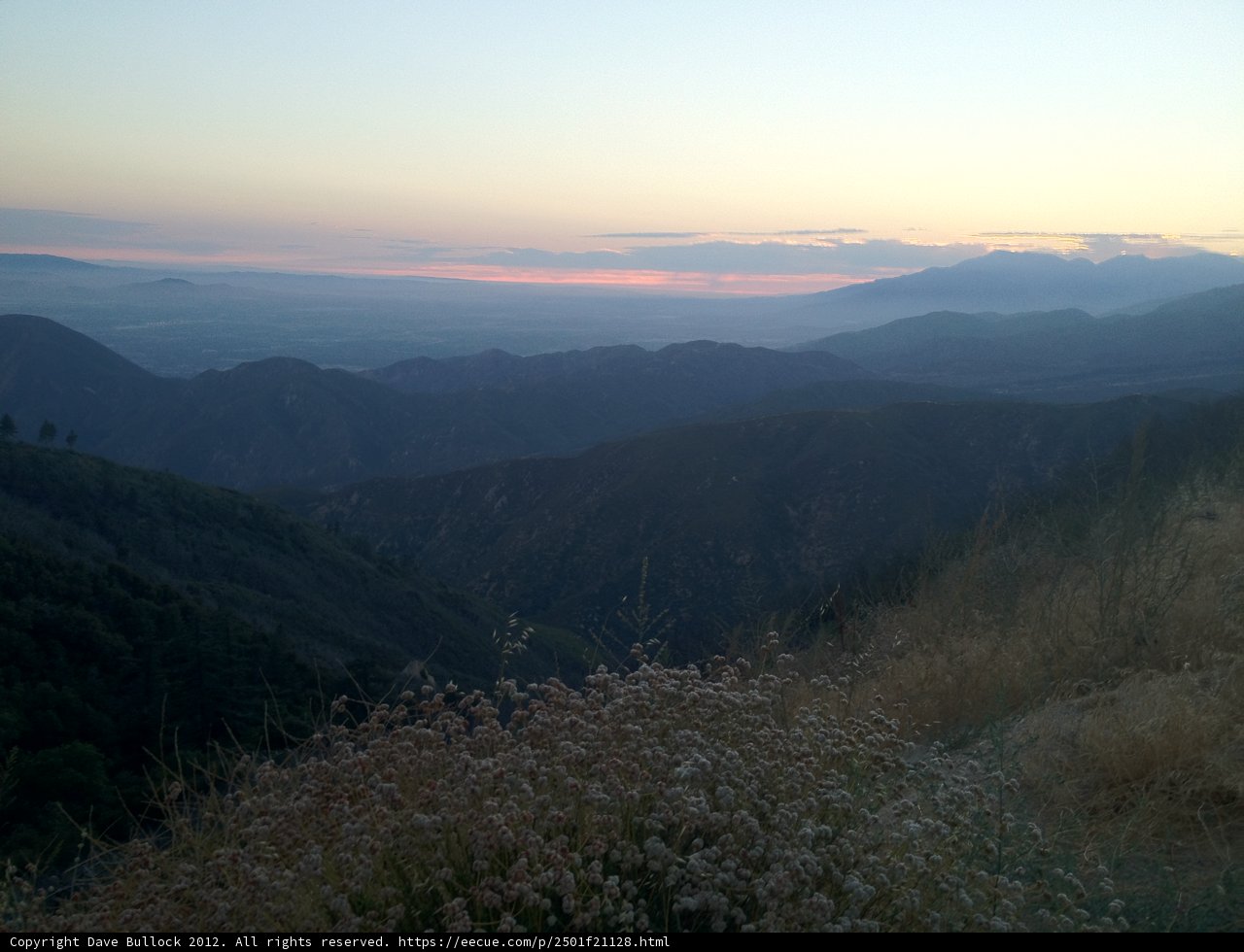 Sunset over San Bernardino Mountains