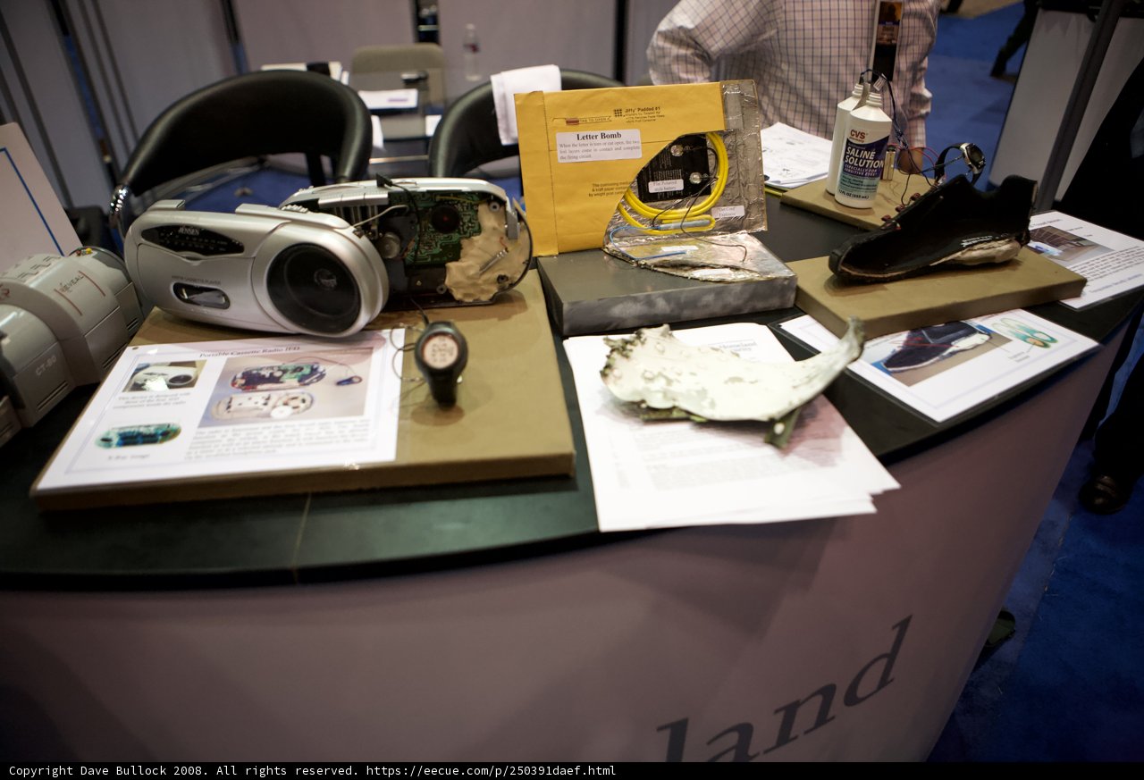 Homeland Security office equipment and accessories on table