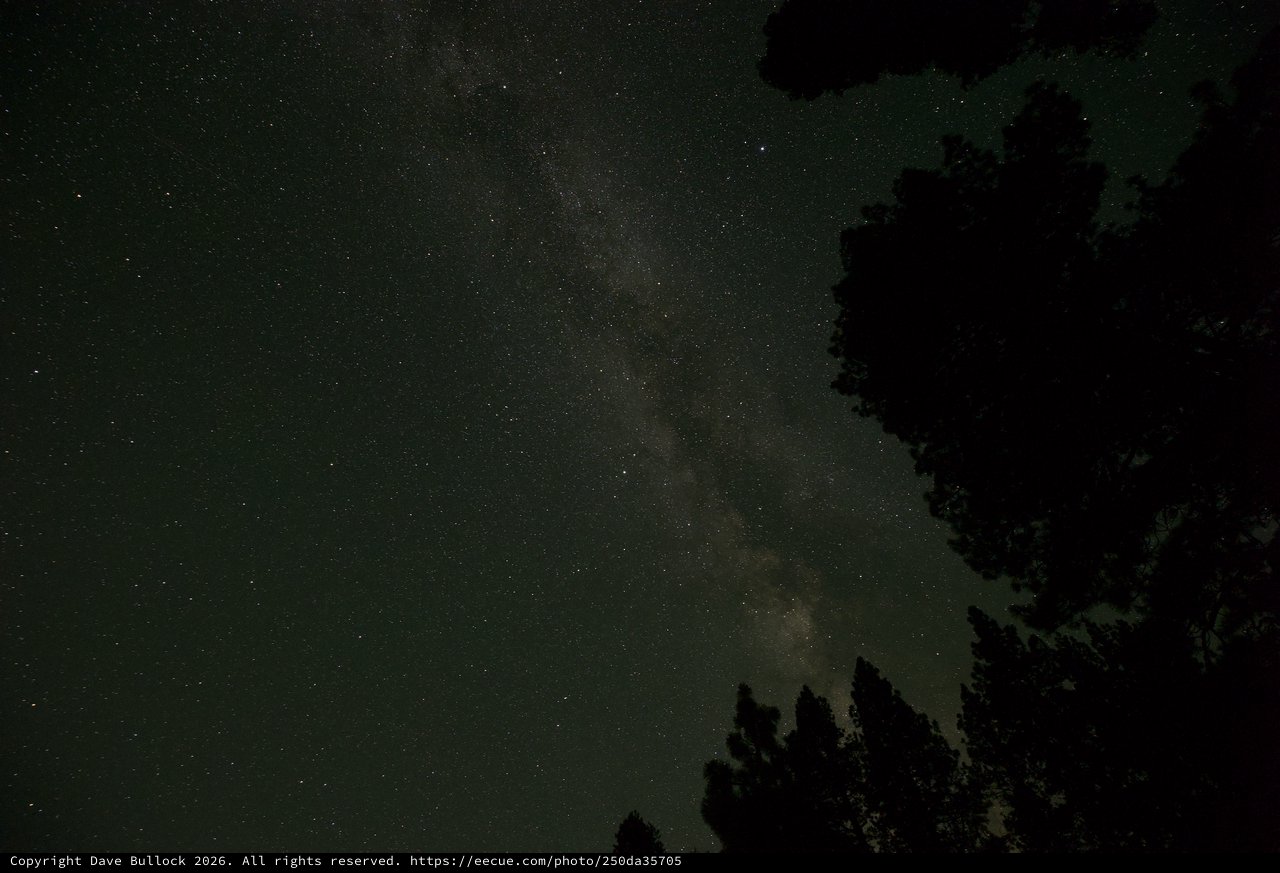Milky Way Rising Over Tahoe Forest Silhouettes