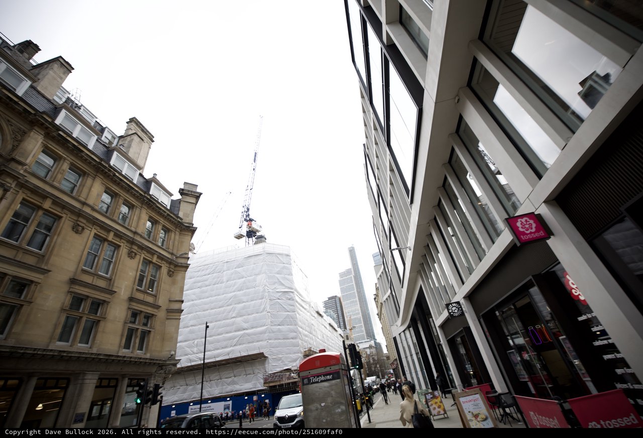 Urban Construction Site on Overcast London Street