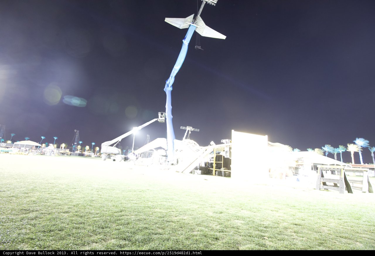Nighttime Kite Flying at Coachella