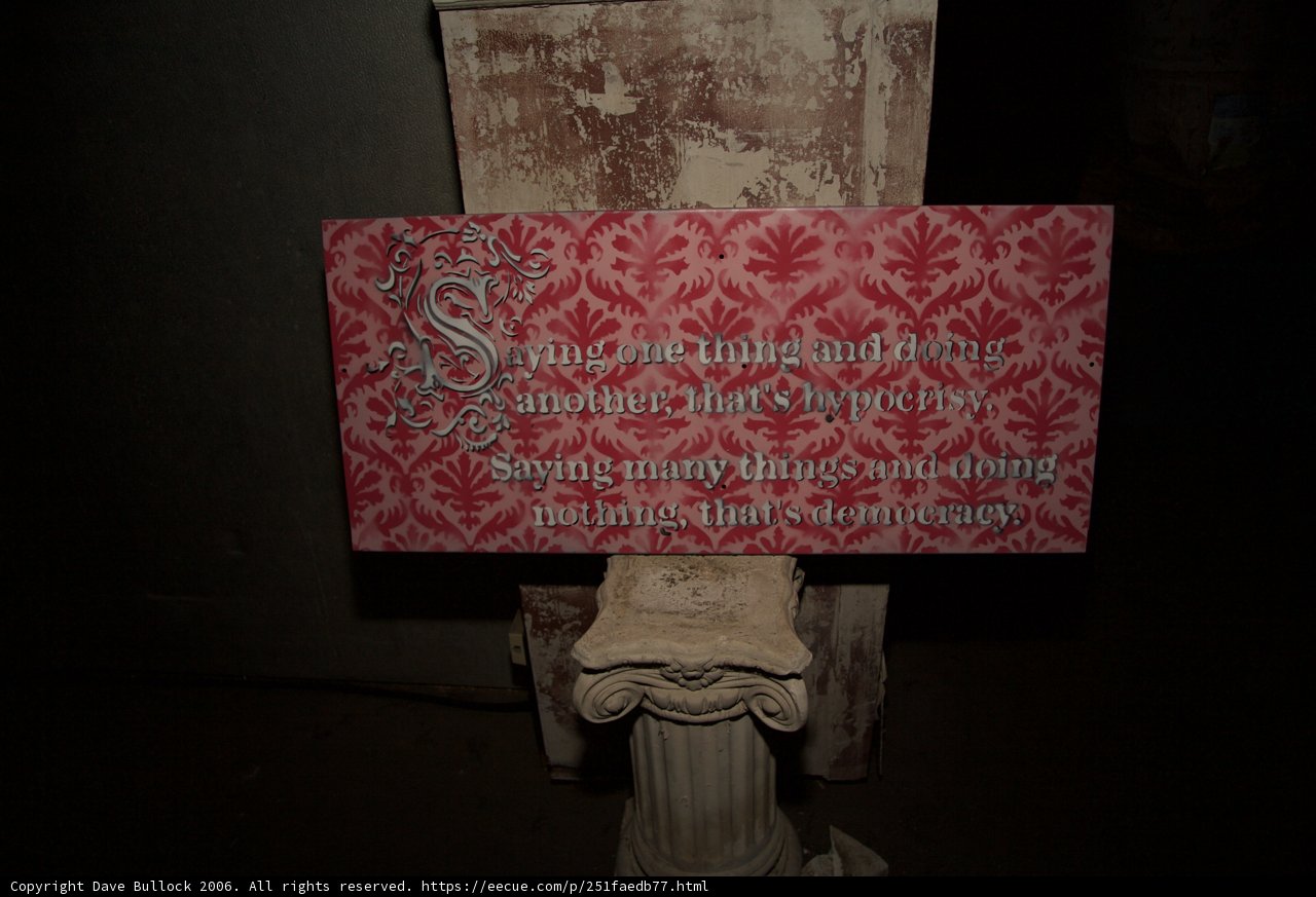 Red Damask Patterned Sign
