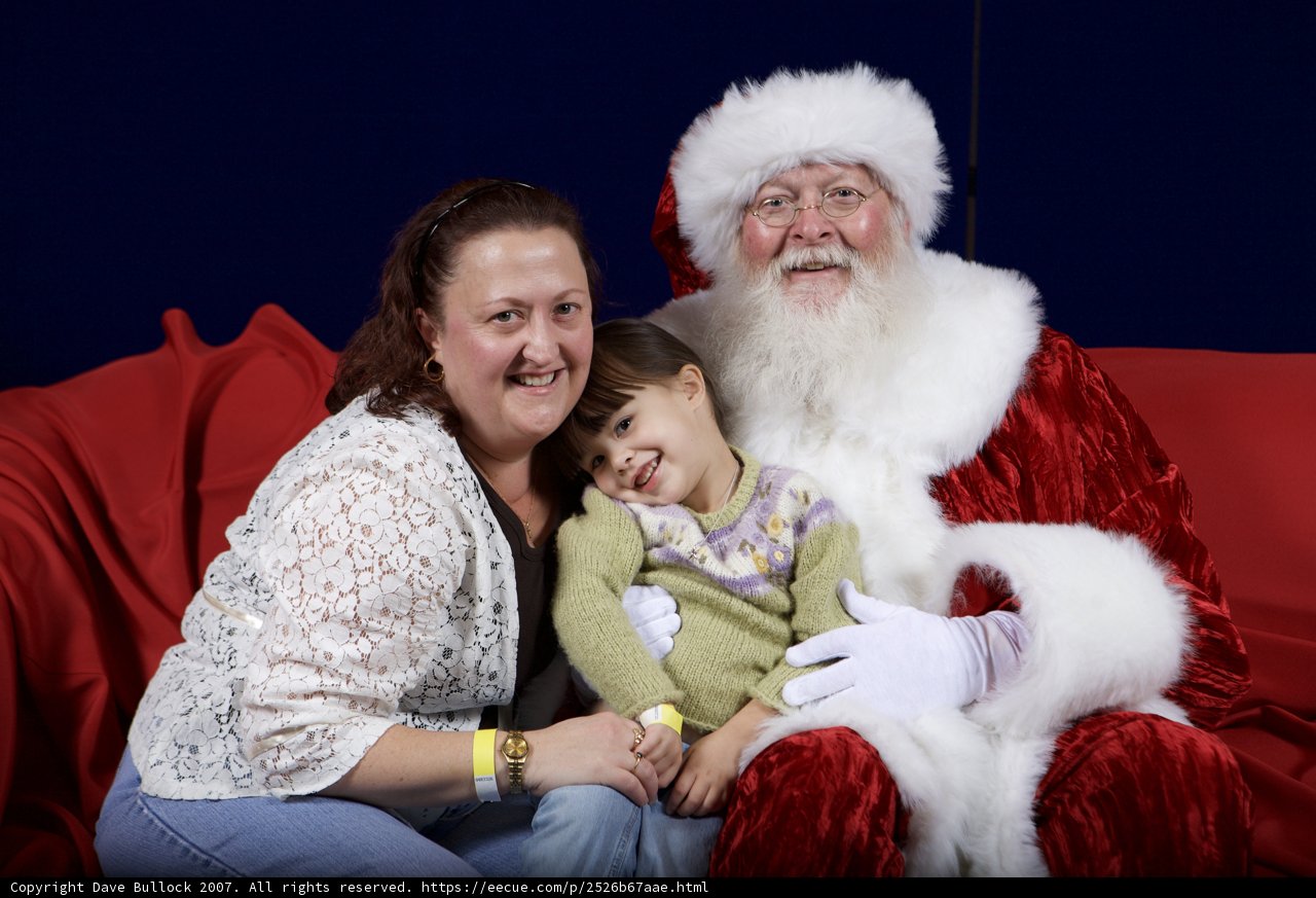 Festive Family Moment with Santa Claus