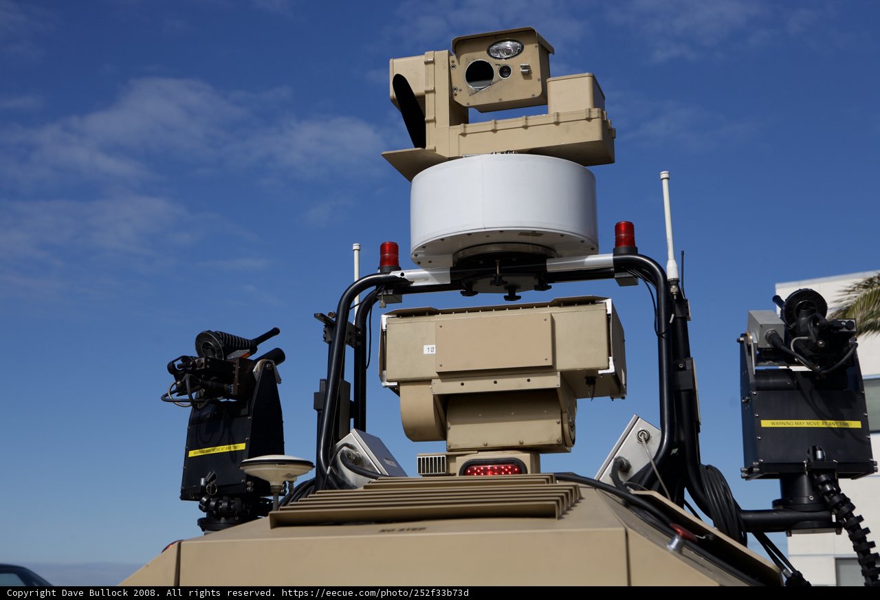 Military vehicle equipped with advanced camera technology