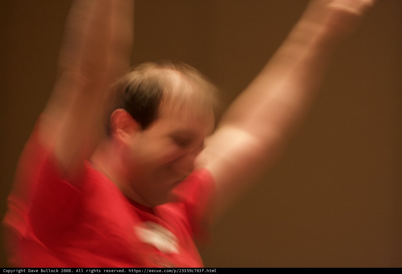 Dancing Man in Red Shirt
