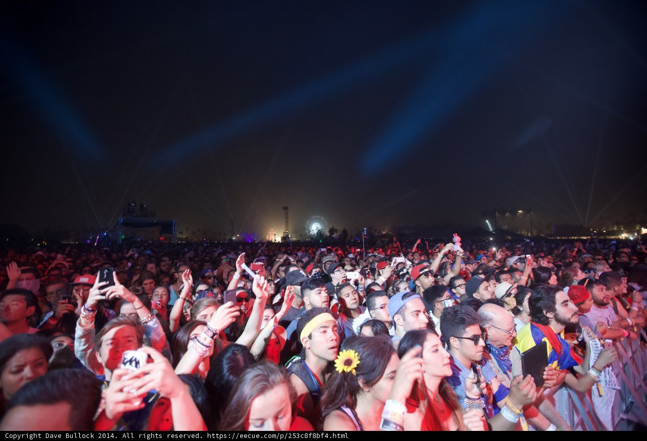 Concertgoers capture the night sky