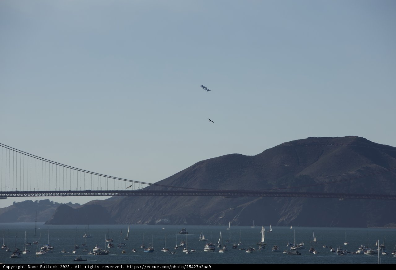 Majestic Skyline: Bridge View Over Great Meadow Park Bay, Fleet Week 2023