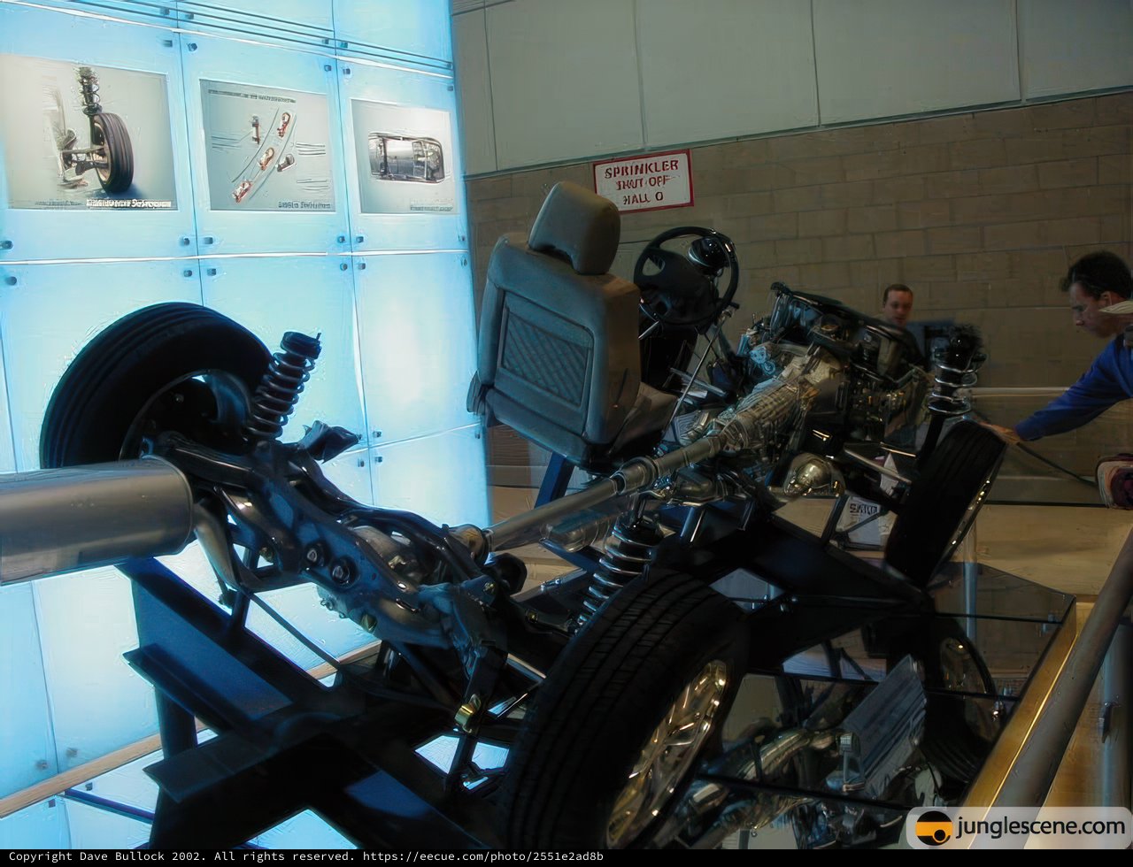 Checking out the sleek new ride