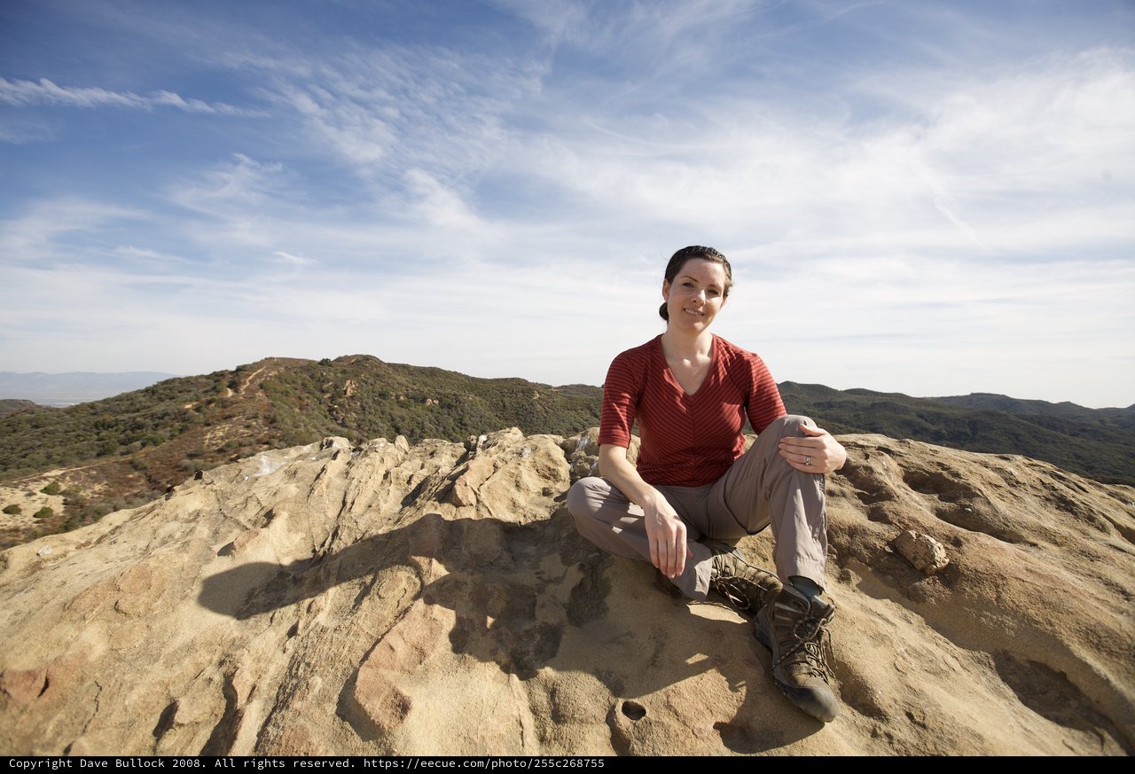 Summit Serenity: Hiker Resting on Eagle Rock Peak
