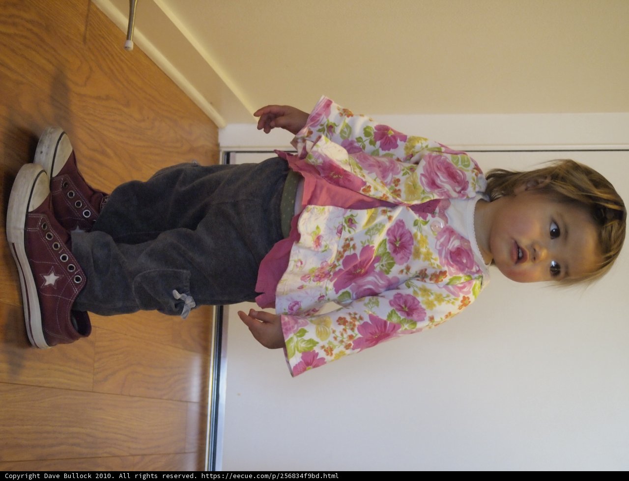Little Girl on Wooden Floor