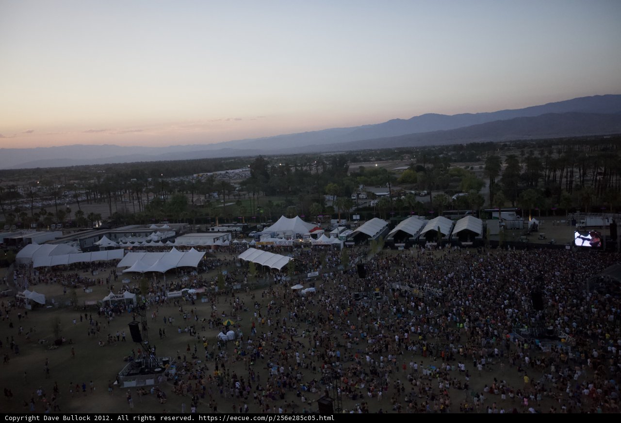 Coachella 2012 Concert Crowd from Above