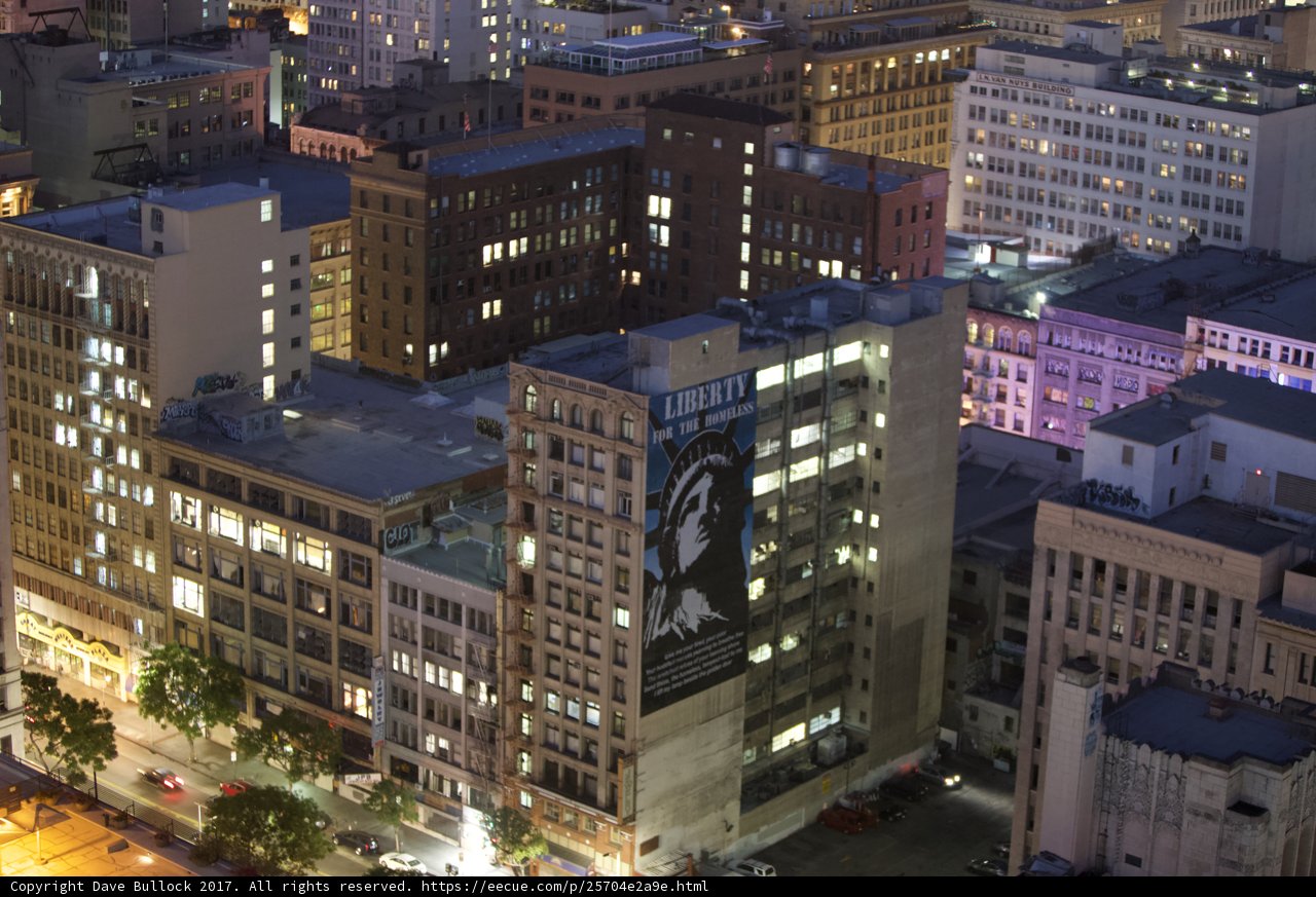 Nighttime View of the Urban Intersection