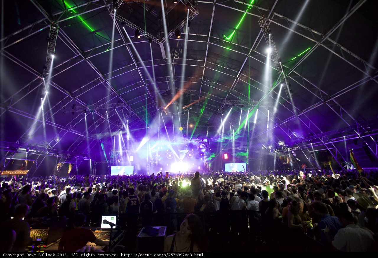 Bright Lights and Big Crowd at Coachella Stage