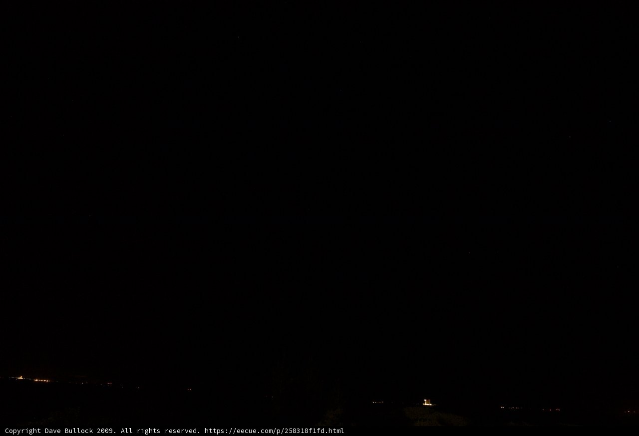 A Glimmer of Light in the Night Sky.