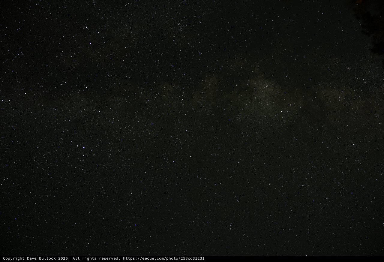 Milky Way Arches Over Mount Lassen Wilderness Night Sky