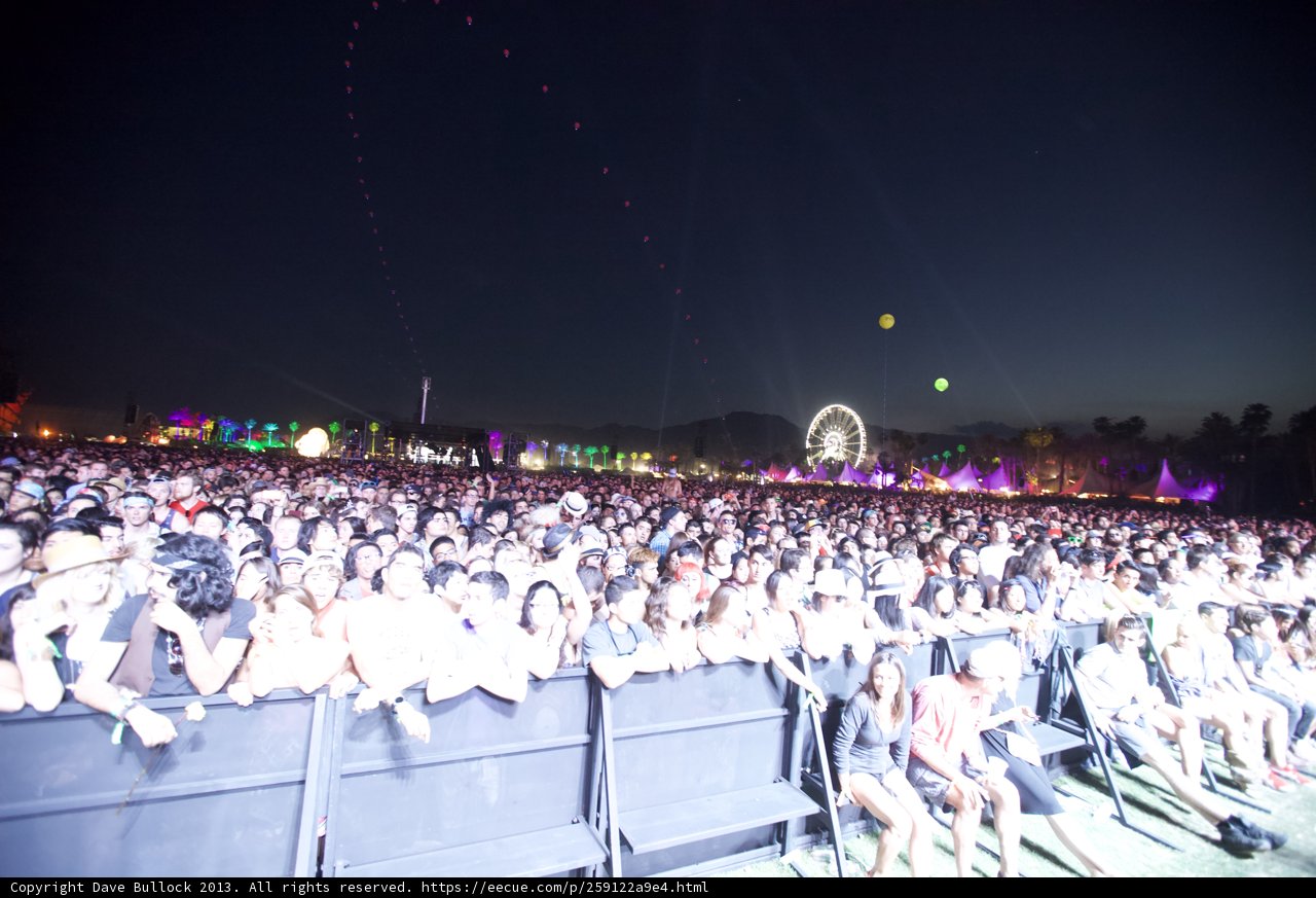 Nighttime Concert Crowd at Coachella