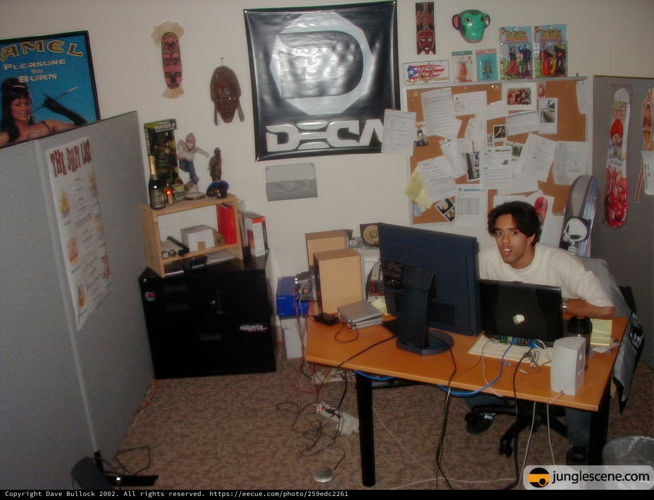 Working at the desk