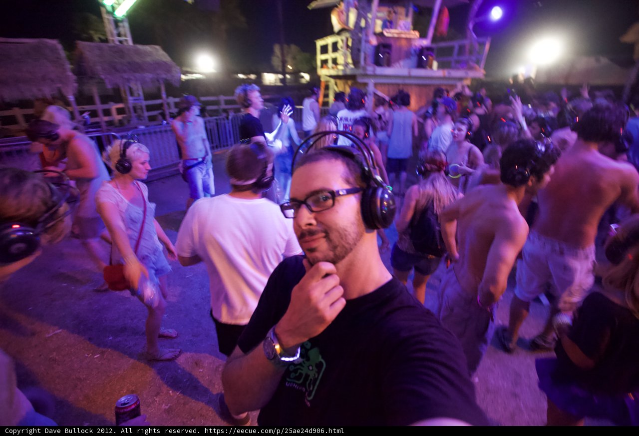 Partygoer in Headphones