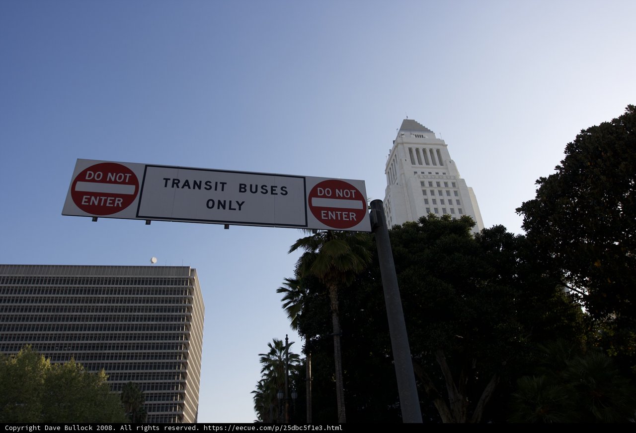 Transit Symbol on Urban Street Sign