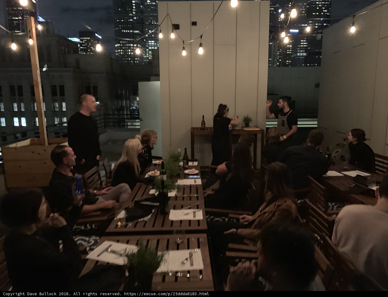 Rooftop Restaurant Gathering