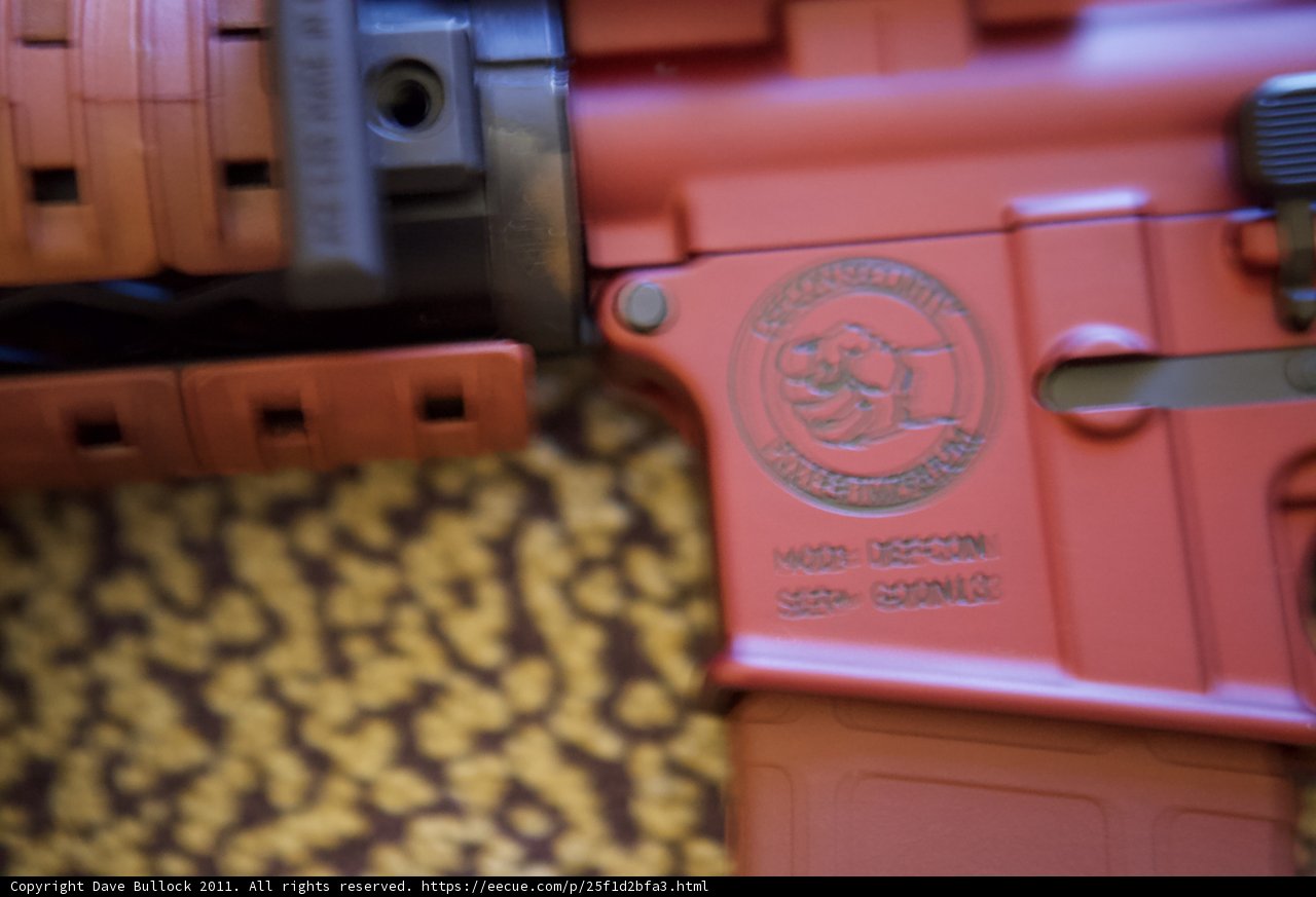 Red Rifle with Black and White Logo