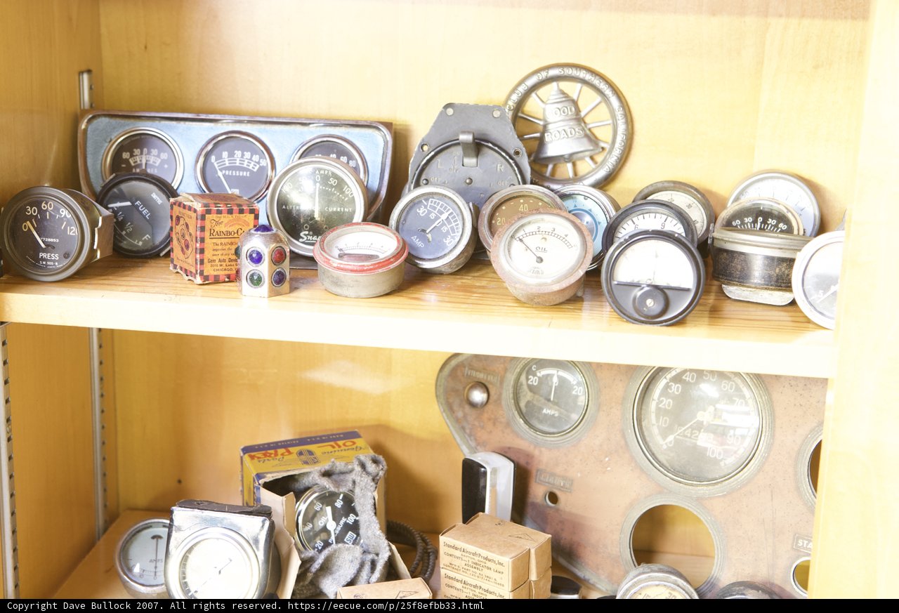 Gauge Collection on a Shelf