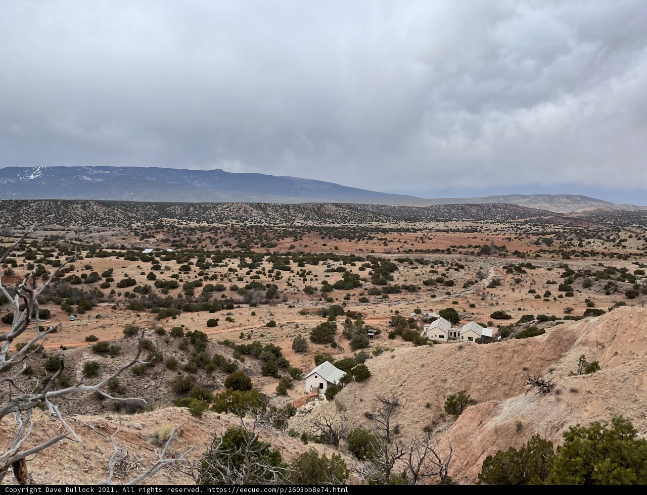 Majestic View of the Desert and Mountains from a Hill